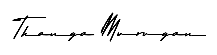 Personalize your online presence with Thanga Murugan signature rendered in elegant Asem Kandis PERSONAL USE font. Great for website footers and blogs. Thanga Murugan signature style 9 images and pictures png