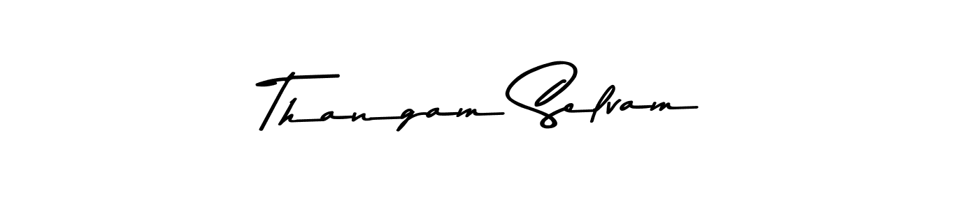 Design your own signature with our free online signature maker. With this signature software, you can create a handwritten (Asem Kandis PERSONAL USE) signature for name Thangam Selvam. Thangam Selvam signature style 9 images and pictures png
