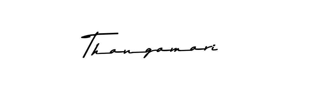 Design your own signature with our free online signature maker. With this signature software, you can create a handwritten (Asem Kandis PERSONAL USE) signature for name Thangamari. Thangamari signature style 9 images and pictures png