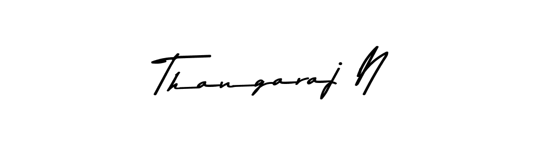 Make a beautiful signature design for name Thangaraj N. With this signature (Asem Kandis PERSONAL USE) style, you can create a handwritten signature for free. Thangaraj N signature style 9 images and pictures png