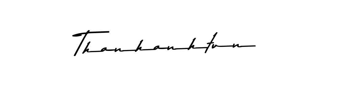 The best way (Asem Kandis PERSONAL USE) to make a short signature is to pick only two or three words in your name. The name Thanhanhtun include a total of six letters. For converting this name. Thanhanhtun signature style 9 images and pictures png