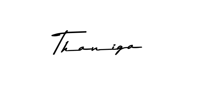How to make Thaniga signature? Asem Kandis PERSONAL USE is a professional autograph style. Create handwritten signature for Thaniga name. Thaniga signature style 9 images and pictures png