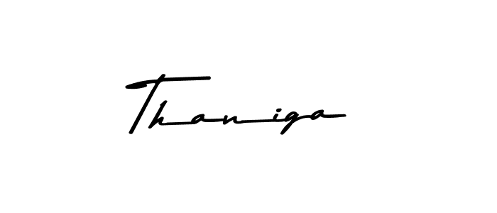 Make a beautiful signature design for name Thaniga. With this signature (Asem Kandis PERSONAL USE) style, you can create a handwritten signature for free. Thaniga signature style 9 images and pictures png