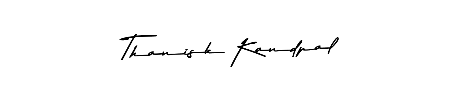Make a beautiful signature design for name Thanisk Kandpal. With this signature (Asem Kandis PERSONAL USE) style, you can create a handwritten signature for free. Thanisk Kandpal signature style 9 images and pictures png