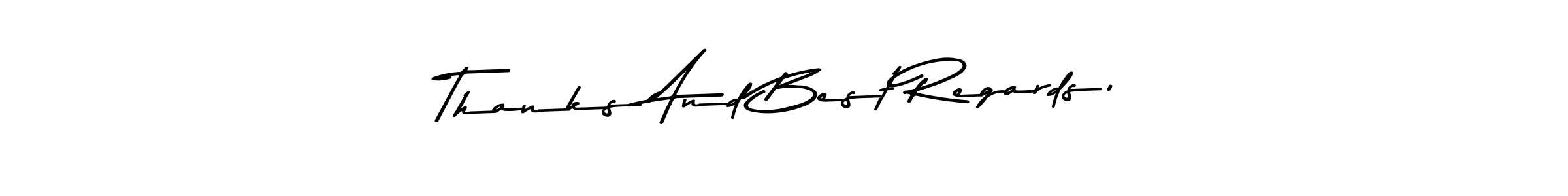 Also we have Thanks And Best Regards, name is the best signature style. Create professional handwritten signature collection using Asem Kandis PERSONAL USE autograph style. Thanks And Best Regards, signature style 9 images and pictures png