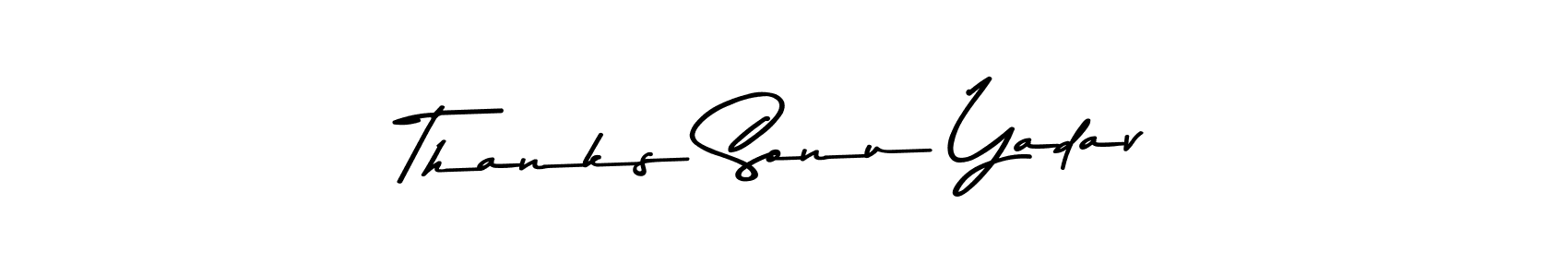 Use a signature maker to create a handwritten signature online. With this signature software, you can design (Asem Kandis PERSONAL USE) your own signature for name Thanks Sonu Yadav. Thanks Sonu Yadav signature style 9 images and pictures png