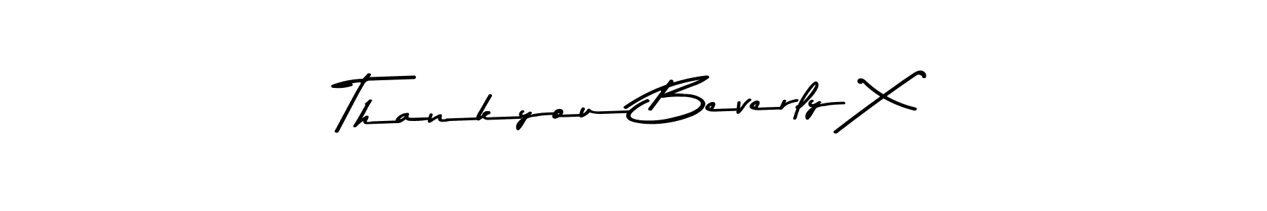 Use a signature maker to create a handwritten signature online. With this signature software, you can design (Asem Kandis PERSONAL USE) your own signature for name Thankyou Beverly X. Thankyou Beverly X signature style 9 images and pictures png
