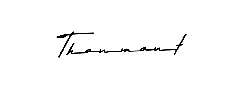 Use a signature maker to create a handwritten signature online. With this signature software, you can design (Asem Kandis PERSONAL USE) your own signature for name Thanmant. Thanmant signature style 9 images and pictures png