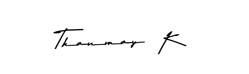 You can use this online signature creator to create a handwritten signature for the name Thanmay  K. This is the best online autograph maker. Thanmay  K signature style 9 images and pictures png