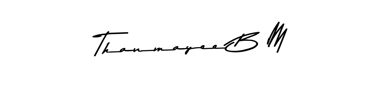 Also we have Thanmayee B M name is the best signature style. Create professional handwritten signature collection using Asem Kandis PERSONAL USE autograph style. Thanmayee B M signature style 9 images and pictures png