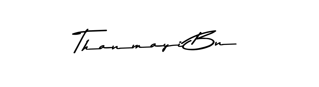 Make a beautiful signature design for name Thanmayi Bn. With this signature (Asem Kandis PERSONAL USE) style, you can create a handwritten signature for free. Thanmayi Bn signature style 9 images and pictures png