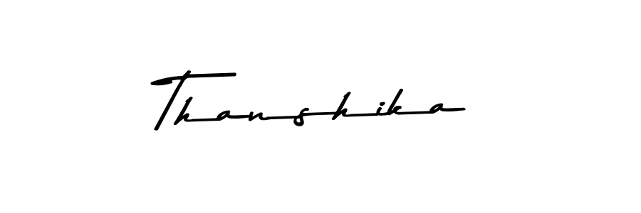 Similarly Asem Kandis PERSONAL USE is the best handwritten signature design. Signature creator online .You can use it as an online autograph creator for name Thanshika. Thanshika signature style 9 images and pictures png