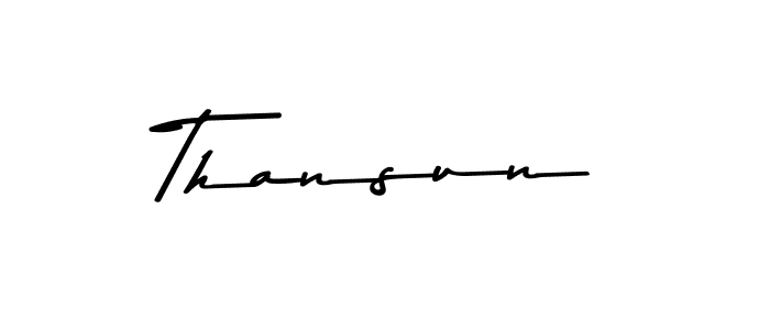 Similarly Asem Kandis PERSONAL USE is the best handwritten signature design. Signature creator online .You can use it as an online autograph creator for name Thansun. Thansun signature style 9 images and pictures png
