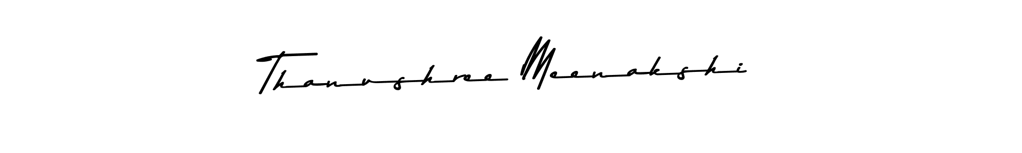 Make a beautiful signature design for name Thanushree Meenakshi. With this signature (Asem Kandis PERSONAL USE) style, you can create a handwritten signature for free. Thanushree Meenakshi signature style 9 images and pictures png