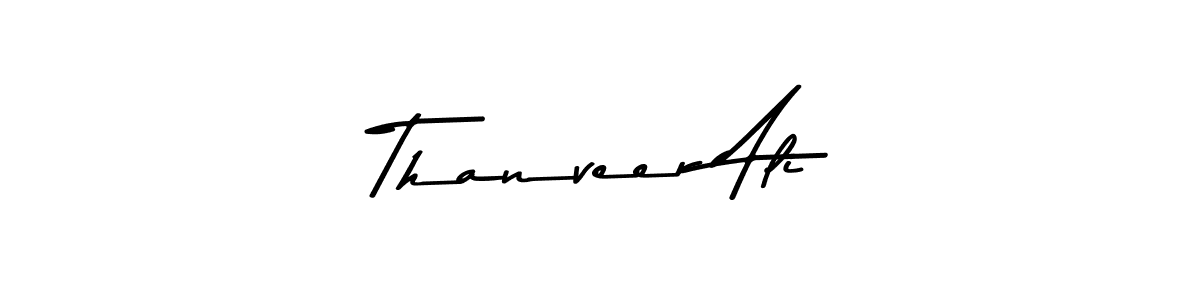 Design your own signature with our free online signature maker. With this signature software, you can create a handwritten (Asem Kandis PERSONAL USE) signature for name Thanveer Ali. Thanveer Ali signature style 9 images and pictures png