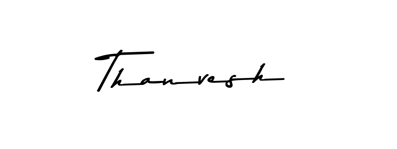 The best way (Asem Kandis PERSONAL USE) to make a short signature is to pick only two or three words in your name. The name Thanvesh include a total of six letters. For converting this name. Thanvesh signature style 9 images and pictures png