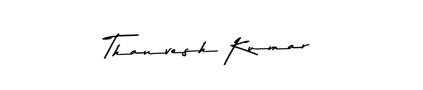 Use a signature maker to create a handwritten signature online. With this signature software, you can design (Asem Kandis PERSONAL USE) your own signature for name Thanvesh Kumar. Thanvesh Kumar signature style 9 images and pictures png
