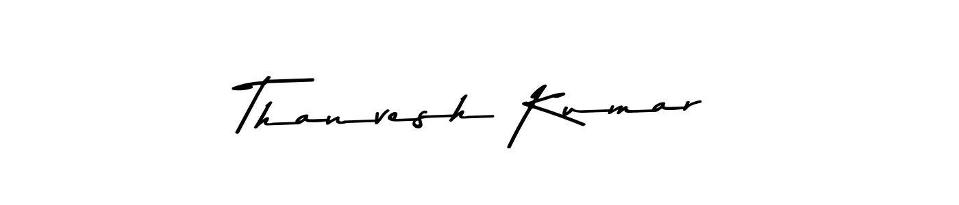 This is the best signature style for the Thanvesh Kumar name. Also you like these signature font (Asem Kandis PERSONAL USE). Mix name signature. Thanvesh Kumar signature style 9 images and pictures png