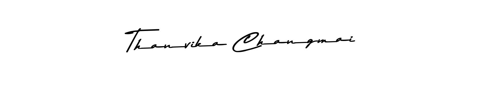 Thanvika Changmai stylish signature style. Best Handwritten Sign (Asem Kandis PERSONAL USE) for my name. Handwritten Signature Collection Ideas for my name Thanvika Changmai. Thanvika Changmai signature style 9 images and pictures png