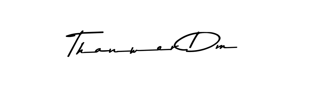 Design your own signature with our free online signature maker. With this signature software, you can create a handwritten (Asem Kandis PERSONAL USE) signature for name Thanwer Dm. Thanwer Dm signature style 9 images and pictures png