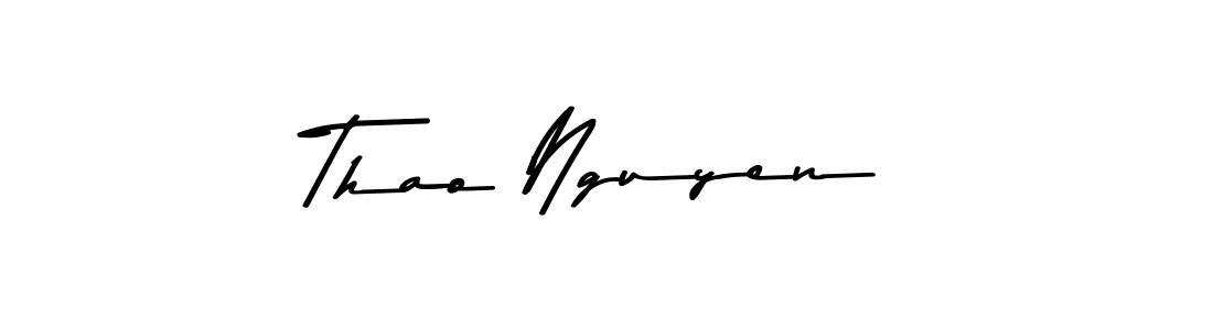 How to make Thao Nguyen name signature. Use Asem Kandis PERSONAL USE style for creating short signs online. This is the latest handwritten sign. Thao Nguyen signature style 9 images and pictures png