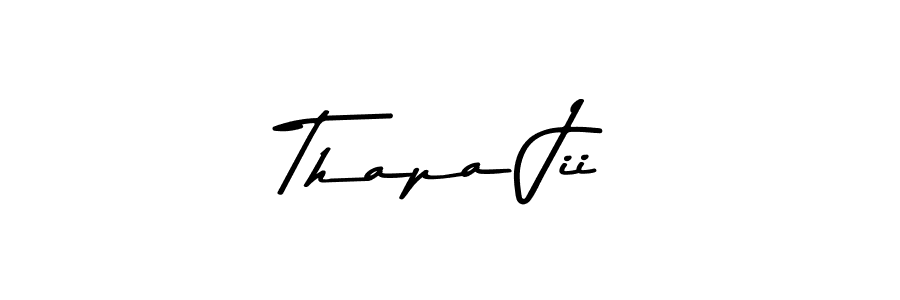 Create a beautiful signature design for name Thapa Jii. With this signature (Asem Kandis PERSONAL USE) fonts, you can make a handwritten signature for free. Thapa Jii signature style 9 images and pictures png