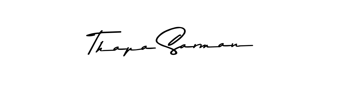 Similarly Asem Kandis PERSONAL USE is the best handwritten signature design. Signature creator online .You can use it as an online autograph creator for name Thapa Sarman. Thapa Sarman signature style 9 images and pictures png