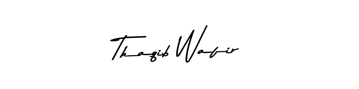 How to make Thaqib Wafir signature? Asem Kandis PERSONAL USE is a professional autograph style. Create handwritten signature for Thaqib Wafir name. Thaqib Wafir signature style 9 images and pictures png