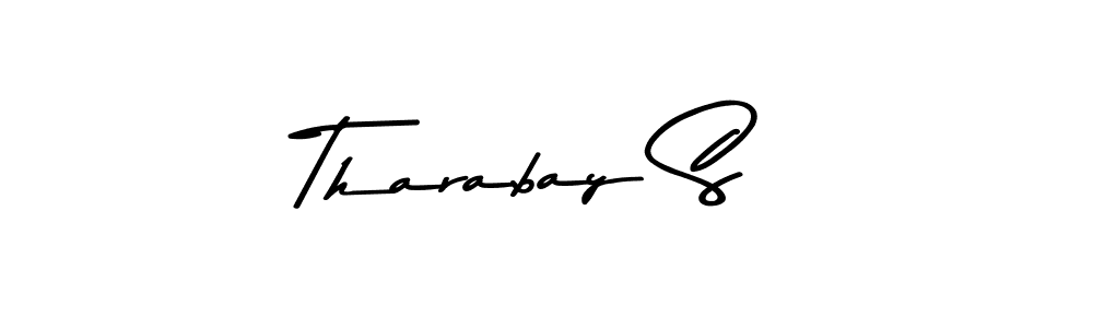 Create a beautiful signature design for name Tharabay S. With this signature (Asem Kandis PERSONAL USE) fonts, you can make a handwritten signature for free. Tharabay S signature style 9 images and pictures png