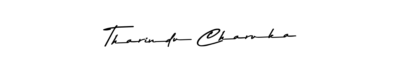 Create a beautiful signature design for name Tharindu Charuka. With this signature (Asem Kandis PERSONAL USE) fonts, you can make a handwritten signature for free. Tharindu Charuka signature style 9 images and pictures png