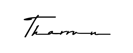 Discover how Tharrun looks in an executive cursive font (Asem Kandis PERSONAL USE). Perfect for legal documents, invoices, and certificates. Tharrun signature style 9 images and pictures png