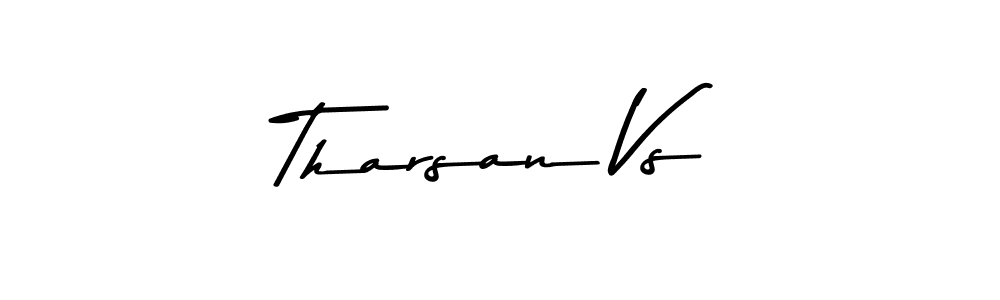 How to make Tharsan Vs signature? Asem Kandis PERSONAL USE is a professional autograph style. Create handwritten signature for Tharsan Vs name. Tharsan Vs signature style 9 images and pictures png