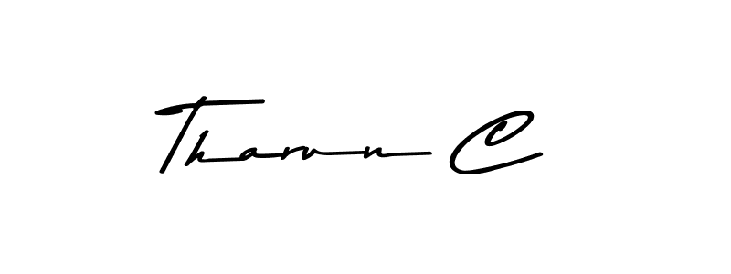 How to Draw Tharun C signature style? Asem Kandis PERSONAL USE is a latest design signature styles for name Tharun C. Tharun C signature style 9 images and pictures png