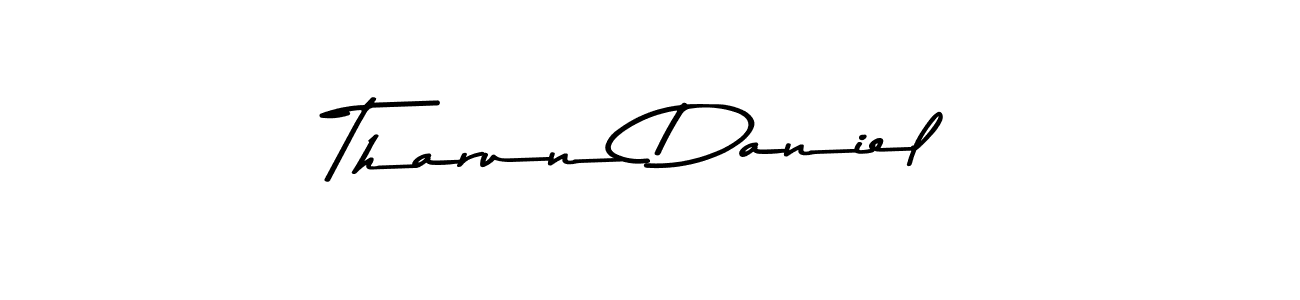 The best way (Asem Kandis PERSONAL USE) to make a short signature is to pick only two or three words in your name. The name Tharun Daniel include a total of six letters. For converting this name. Tharun Daniel signature style 9 images and pictures png