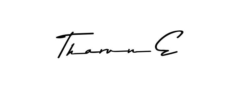 Create a beautiful signature design for name Tharun E. With this signature (Asem Kandis PERSONAL USE) fonts, you can make a handwritten signature for free. Tharun E signature style 9 images and pictures png