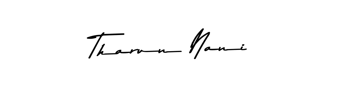 Also You can easily find your signature by using the search form. We will create Tharun Nani name handwritten signature images for you free of cost using Asem Kandis PERSONAL USE sign style. Tharun Nani signature style 9 images and pictures png