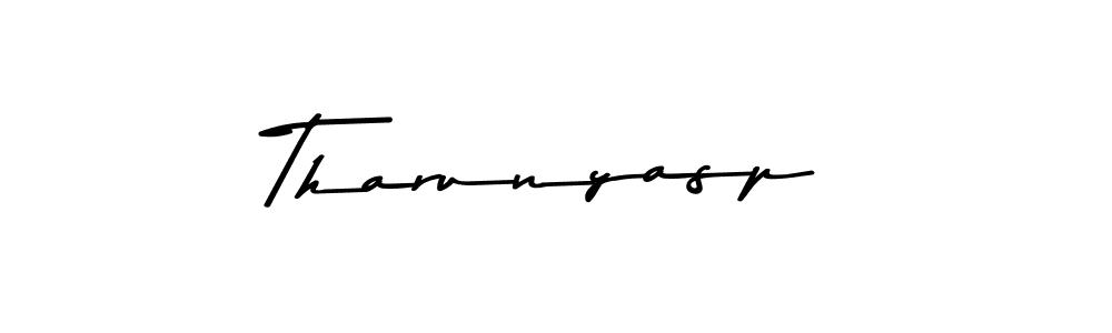 The best way (Asem Kandis PERSONAL USE) to make a short signature is to pick only two or three words in your name. The name Tharunyasp include a total of six letters. For converting this name. Tharunyasp signature style 9 images and pictures png