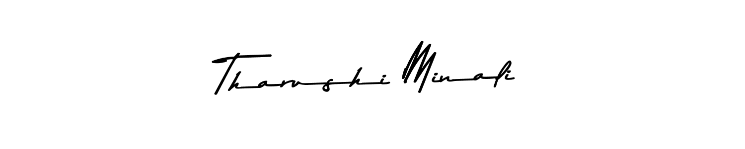 How to make Tharushi Minali signature? Asem Kandis PERSONAL USE is a professional autograph style. Create handwritten signature for Tharushi Minali name. Tharushi Minali signature style 9 images and pictures png