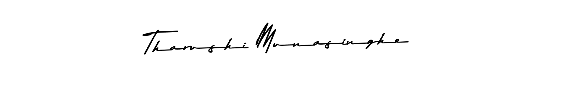 The best way (Asem Kandis PERSONAL USE) to make a short signature is to pick only two or three words in your name. The name Tharushi Munasinghe include a total of six letters. For converting this name. Tharushi Munasinghe signature style 9 images and pictures png