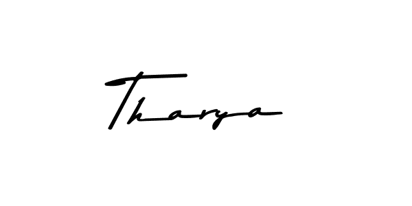 How to make Tharya name signature. Use Asem Kandis PERSONAL USE style for creating short signs online. This is the latest handwritten sign. Tharya signature style 9 images and pictures png