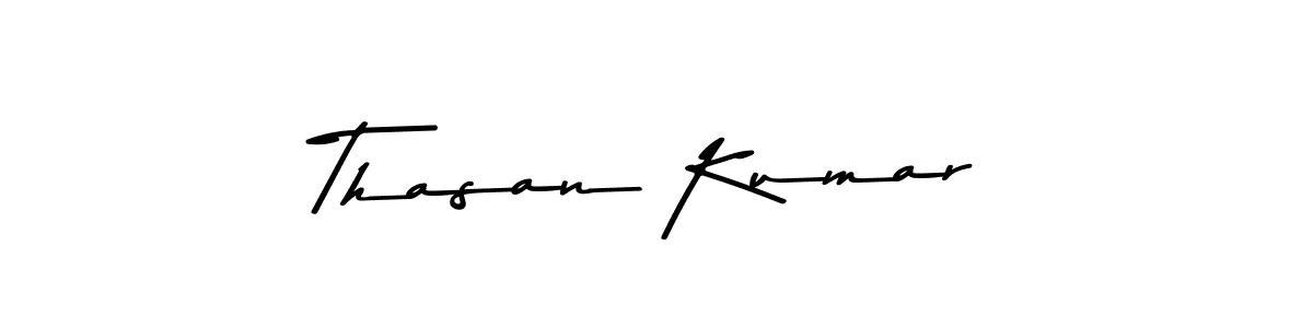 Create a beautiful signature design for name Thasan Kumar. With this signature (Asem Kandis PERSONAL USE) fonts, you can make a handwritten signature for free. Thasan Kumar signature style 9 images and pictures png