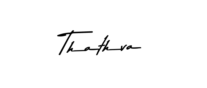 Design your own signature with our free online signature maker. With this signature software, you can create a handwritten (Asem Kandis PERSONAL USE) signature for name Thathva. Thathva signature style 9 images and pictures png