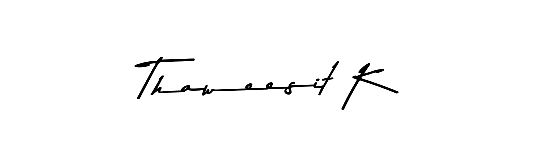 Asem Kandis PERSONAL USE is a professional signature style that is perfect for those who want to add a touch of class to their signature. It is also a great choice for those who want to make their signature more unique. Get Thaweesit K name to fancy signature for free. Thaweesit K signature style 9 images and pictures png