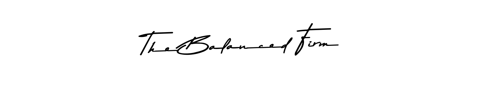 Create a beautiful signature design for name The Balanced Firm. With this signature (Asem Kandis PERSONAL USE) fonts, you can make a handwritten signature for free. The Balanced Firm signature style 9 images and pictures png