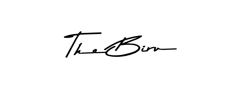 Create a beautiful signature design for name The Biru. With this signature (Asem Kandis PERSONAL USE) fonts, you can make a handwritten signature for free. The Biru signature style 9 images and pictures png