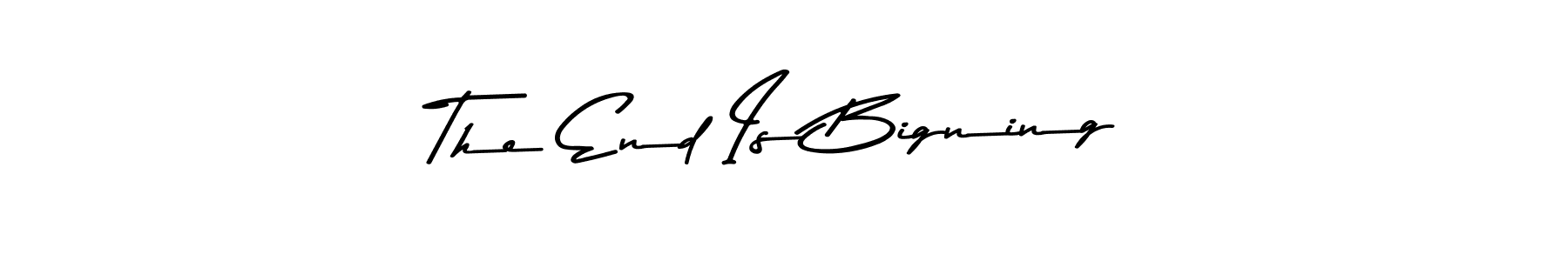 if you are searching for the best signature style for your name The End Is Bigning. so please give up your signature search. here we have designed multiple signature styles  using Asem Kandis PERSONAL USE. The End Is Bigning signature style 9 images and pictures png