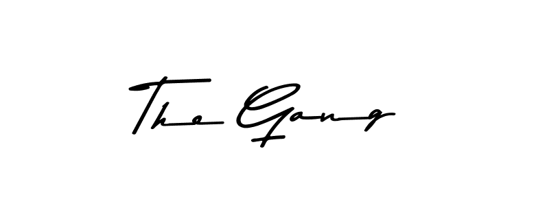 Design your own signature with our free online signature maker. With this signature software, you can create a handwritten (Asem Kandis PERSONAL USE) signature for name The Gang. The Gang signature style 9 images and pictures png