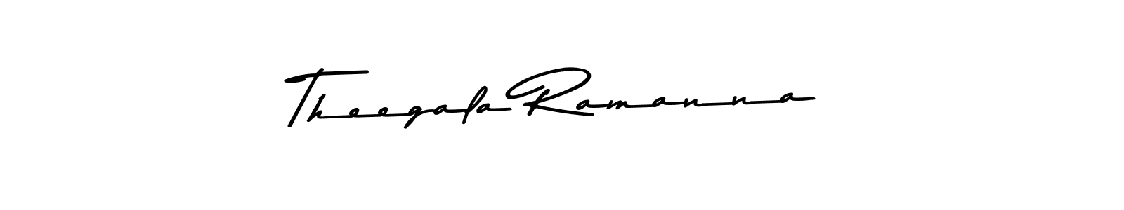 The best way (Asem Kandis PERSONAL USE) to make a short signature is to pick only two or three words in your name. The name Theegala Ramanna include a total of six letters. For converting this name. Theegala Ramanna signature style 9 images and pictures png