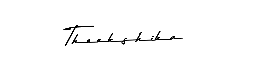 Use a signature maker to create a handwritten signature online. With this signature software, you can design (Asem Kandis PERSONAL USE) your own signature for name Theekshika. Theekshika signature style 9 images and pictures png