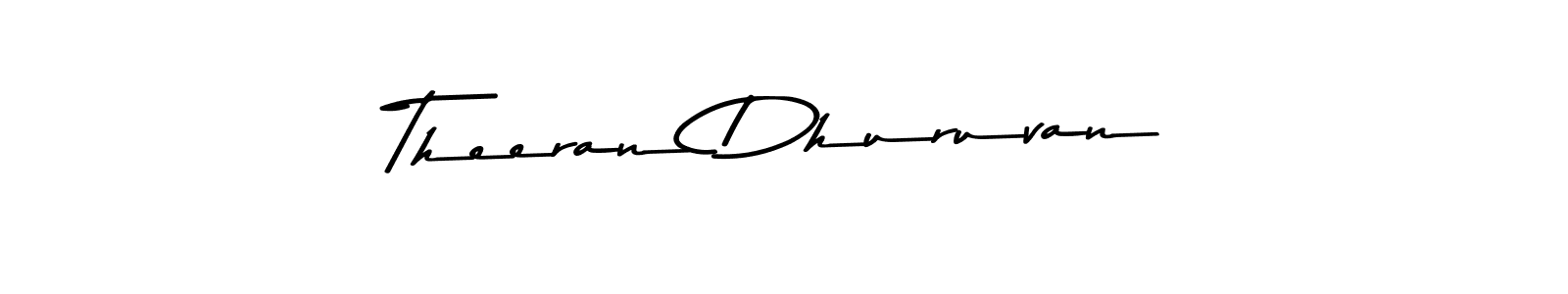 The best way (Asem Kandis PERSONAL USE) to make a short signature is to pick only two or three words in your name. The name Theeran Dhuruvan include a total of six letters. For converting this name. Theeran Dhuruvan signature style 9 images and pictures png